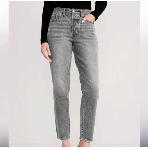 Old Navy Women's High Rise OG Straight Jeans in Washed Black size 4 - Picture 1 of 8